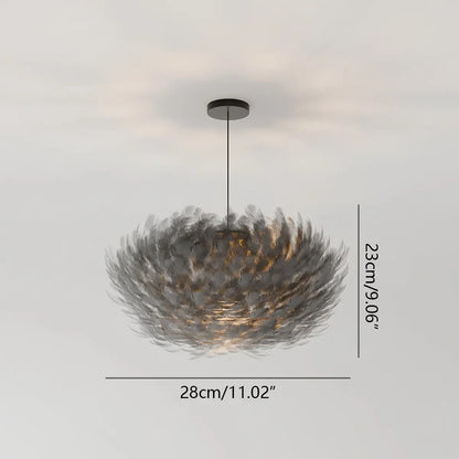 Antizer Goose Feather Pendant Light for Bedroom