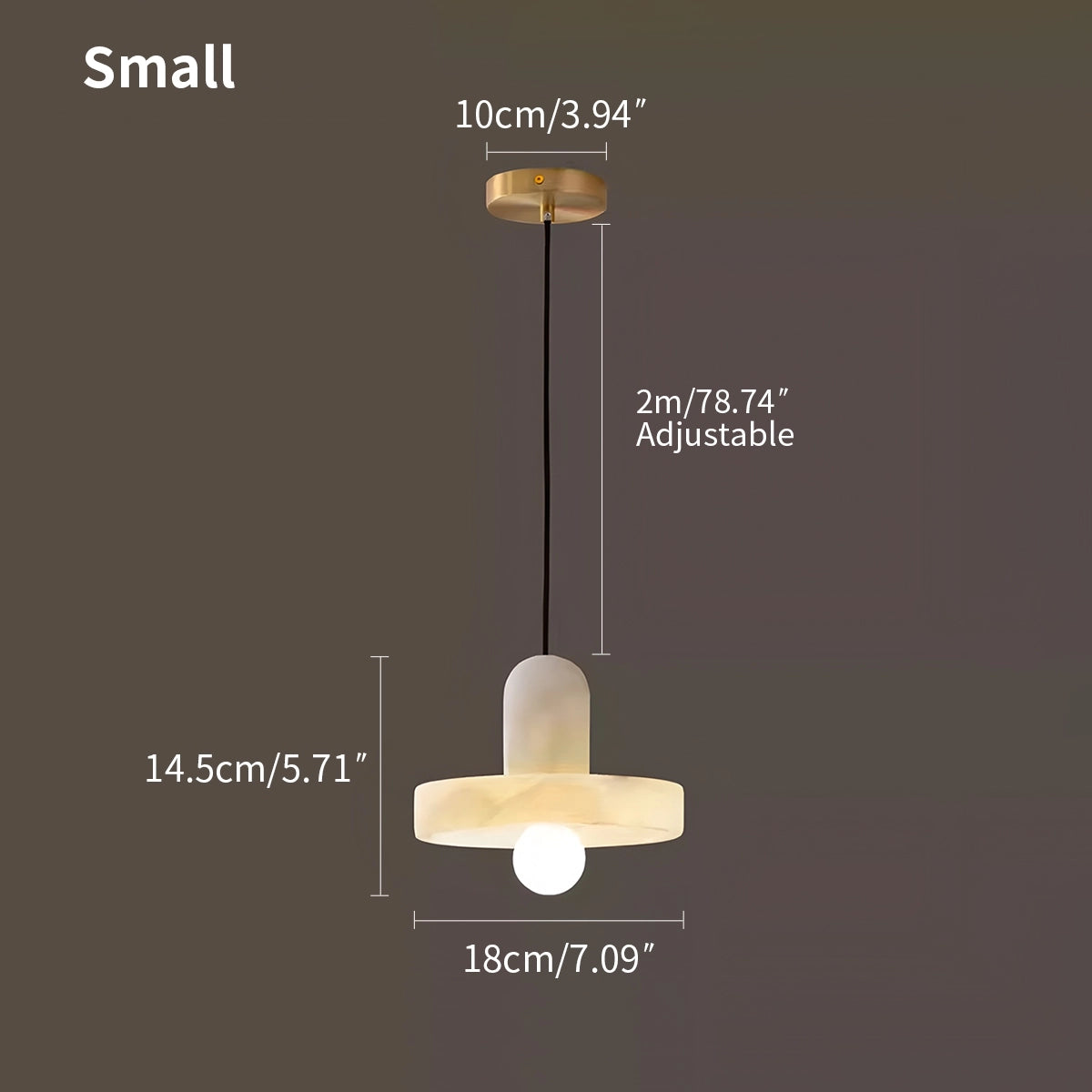 Antizer Natural Spanish Alabaster Pendant Light for Bedroom