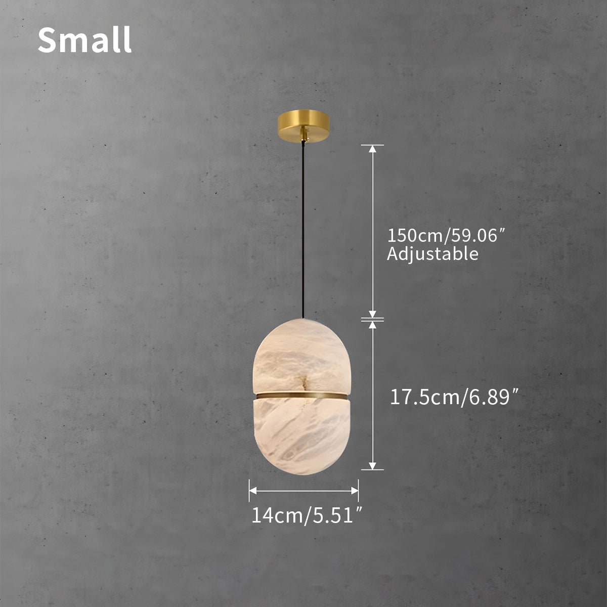 Antizer Modern Luxury Oval Spanish Alabaster Pendant Light