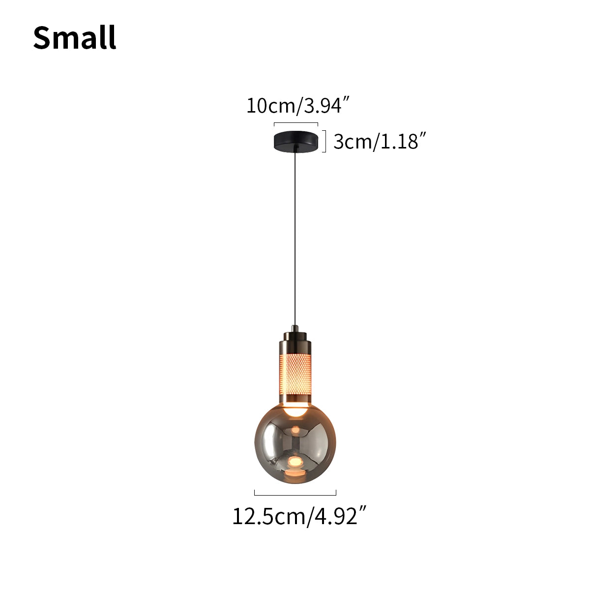 Antizer Industrial Glass Pendant Light for Bedroom
