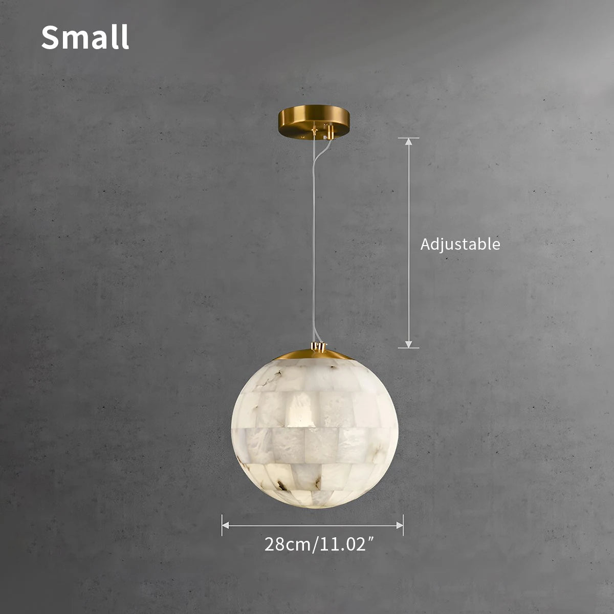 Antizer Modern Creative Spliced Ball Spanish Alabaster Pendant Light