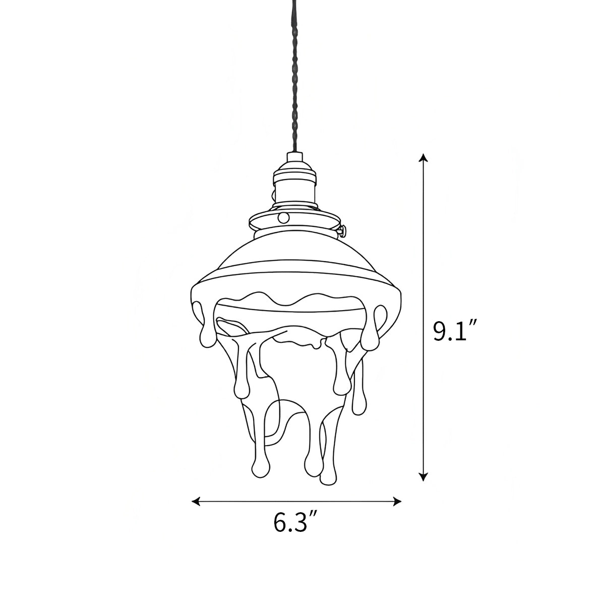 Antizer Water Droplets Resin Pendant Lamp for Bedside