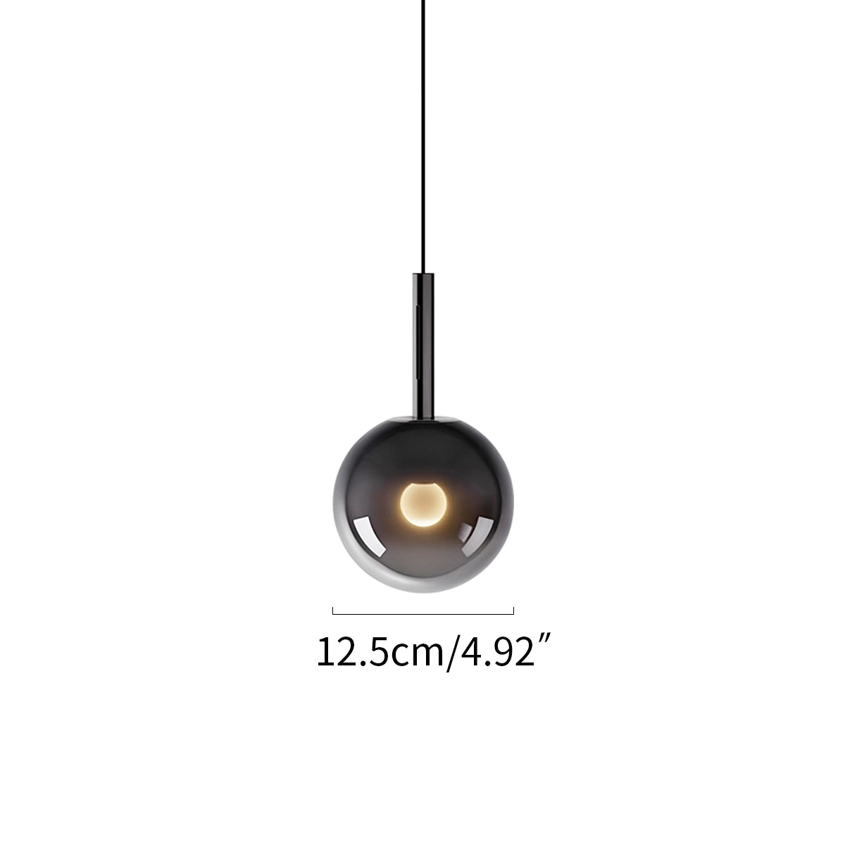 Antizer Adjustable Bedside Glass Pendant Light