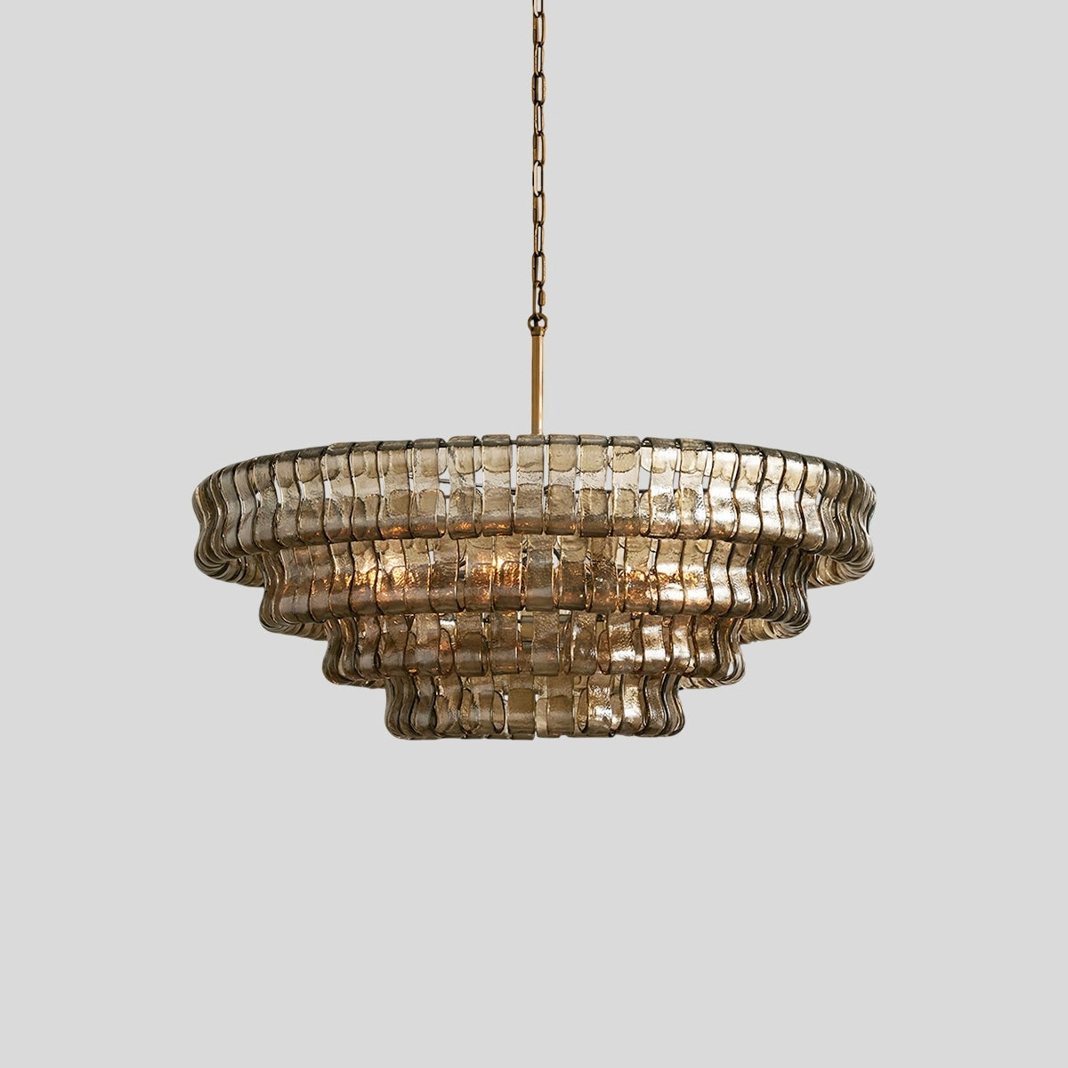 Antizer Light Luxury Murano Ring Layered Glass Chandelier