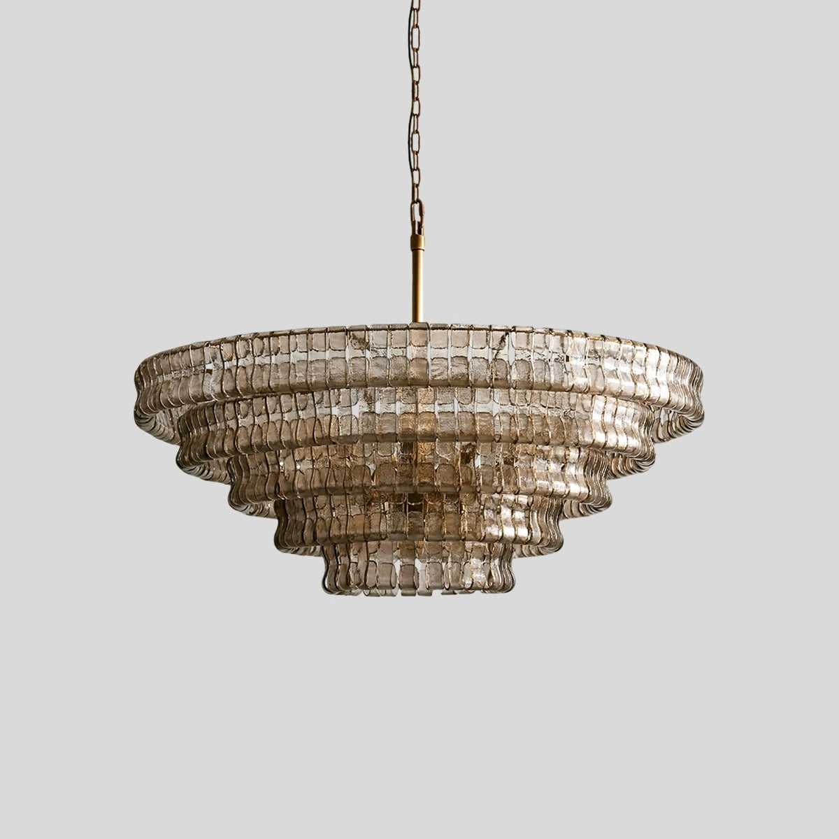 Antizer Light Luxury Murano Ring Layered Glass Chandelier