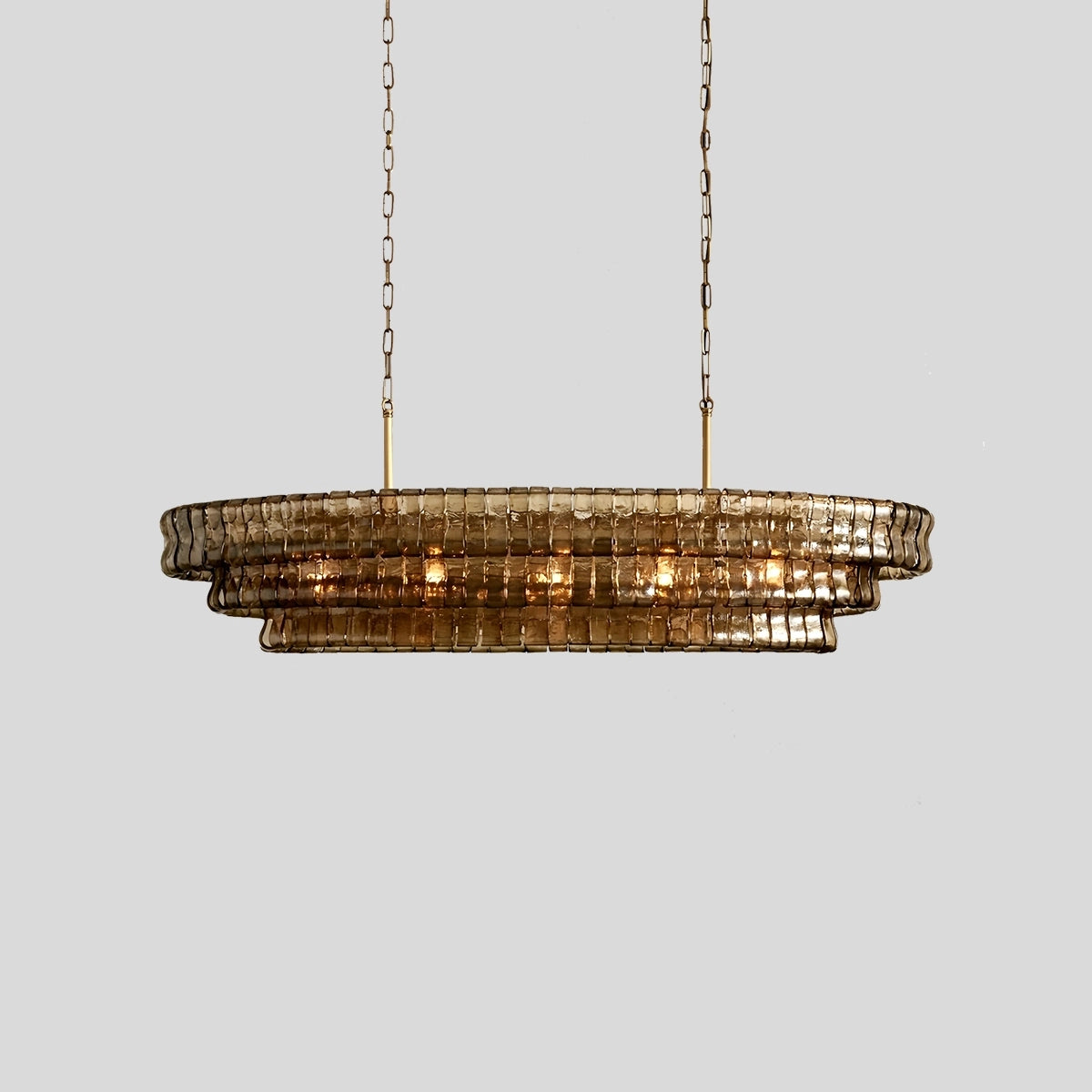 Antizer Light Luxury Murano Ring Layered Glass Chandelier