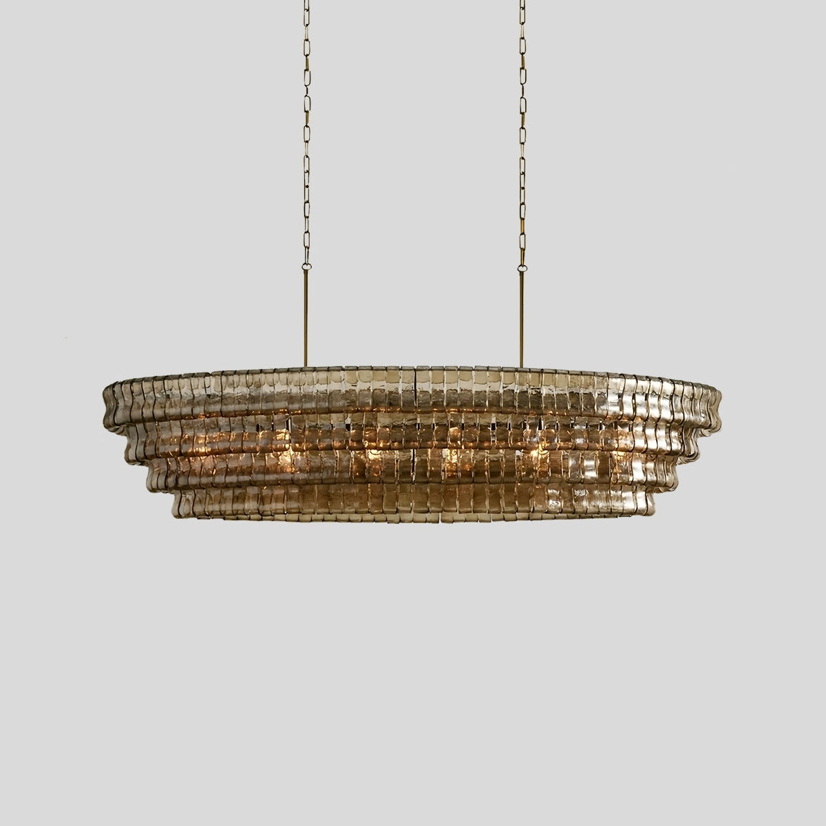 Antizer Light Luxury Murano Ring Layered Glass Chandelier