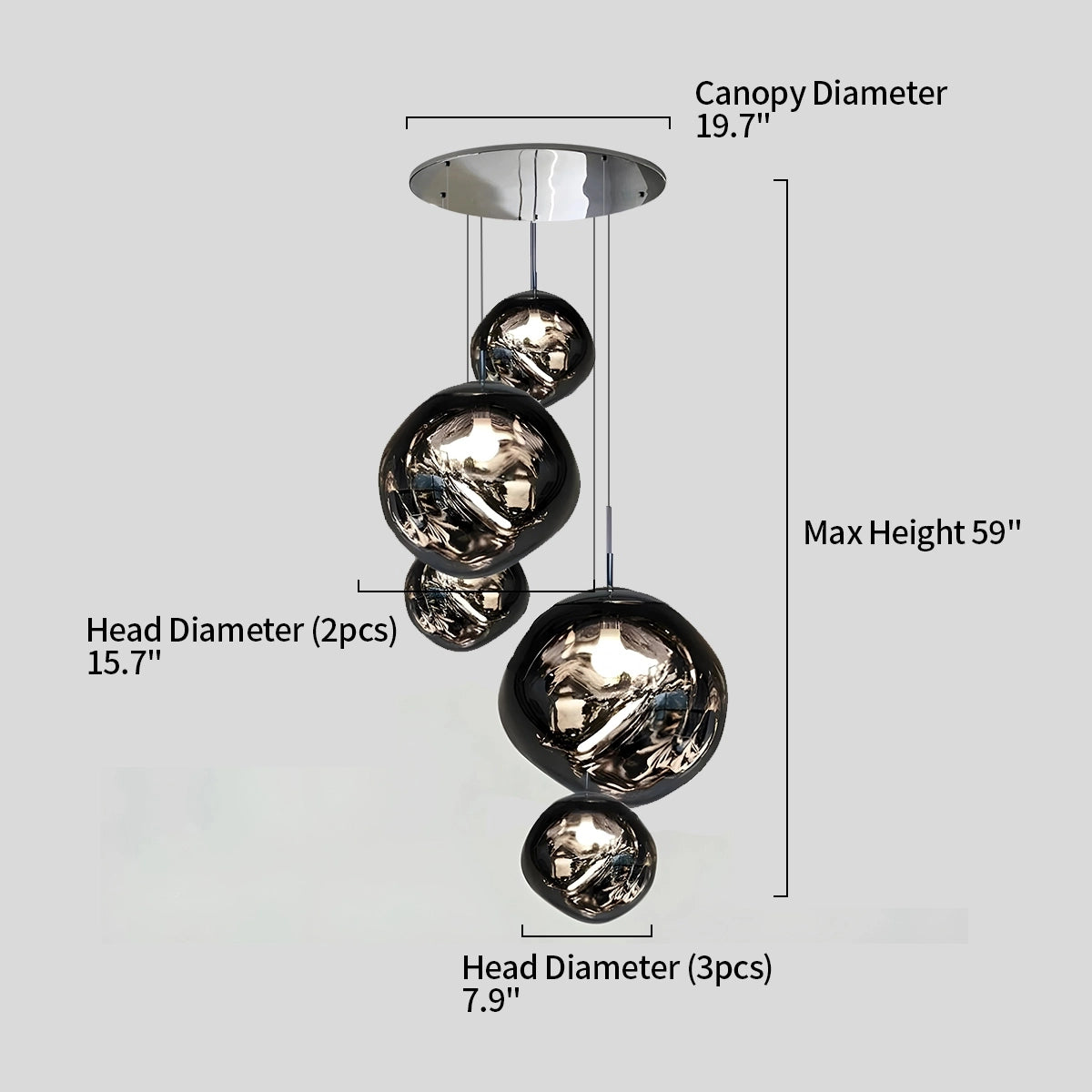 Antizer Lava Drops Minimalist Chandelier