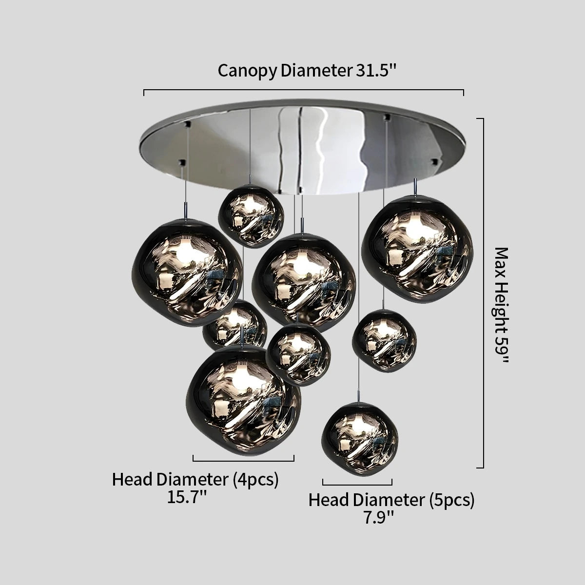 Antizer Lava Drops Minimalist Chandelier