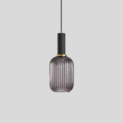 Antizer Nordic Vintage Glass Striped Pendeant Light