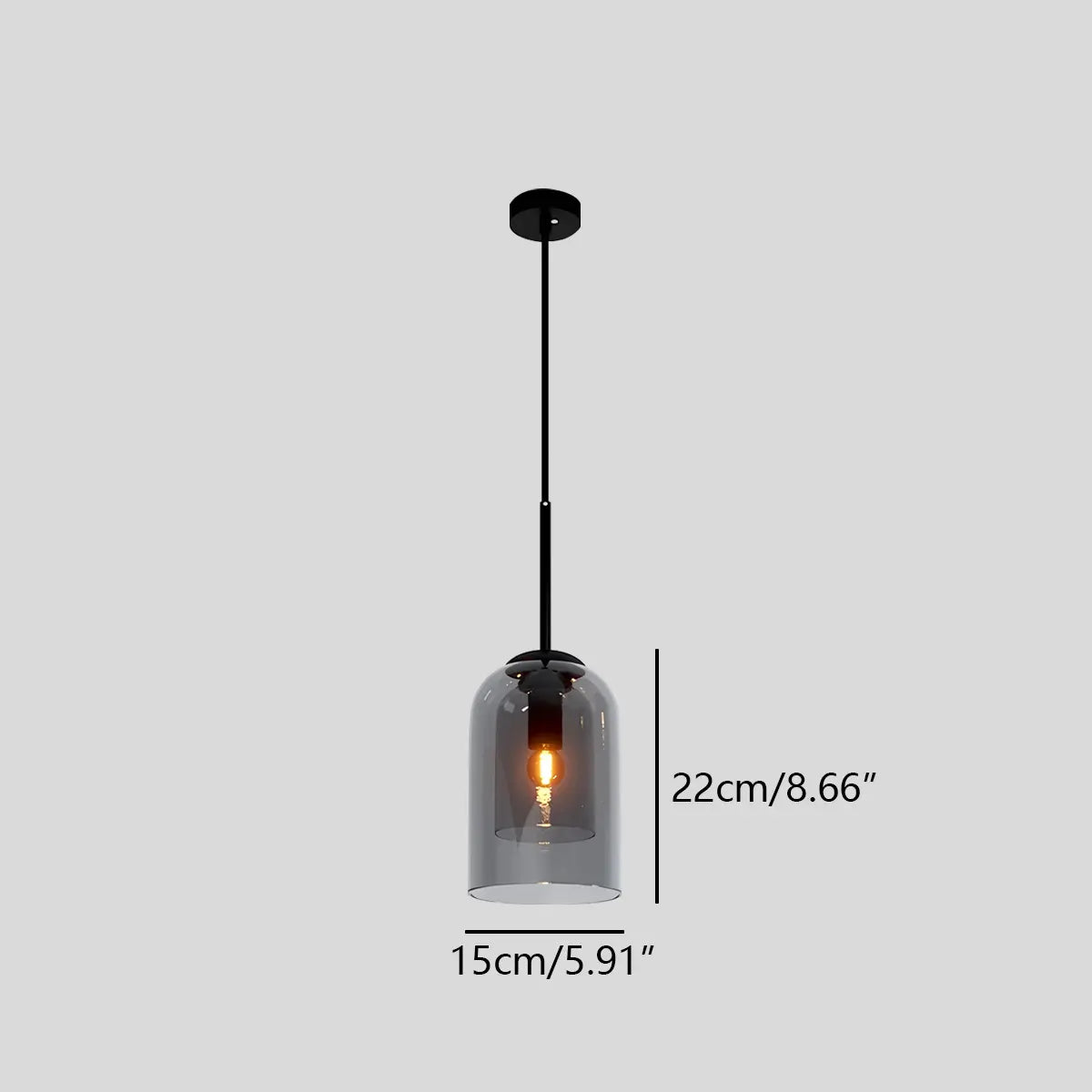 Antizer Otzara Double Glass Pendant Light for Dining Area