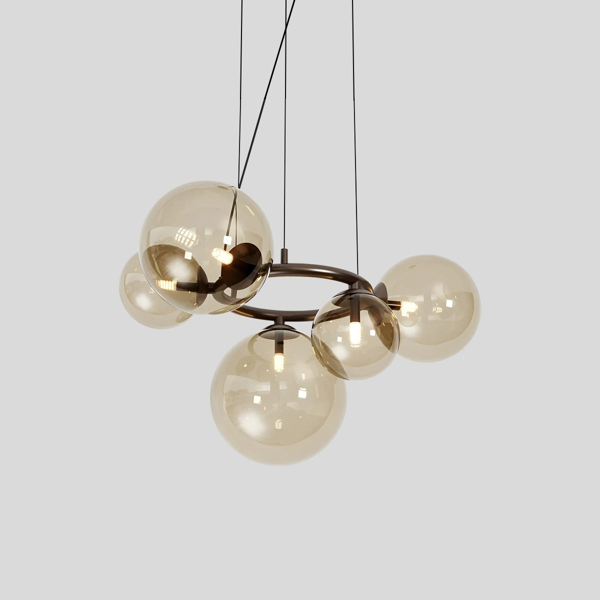 Antizer Luxurious Single-Tone Glass Spheres Chandelier