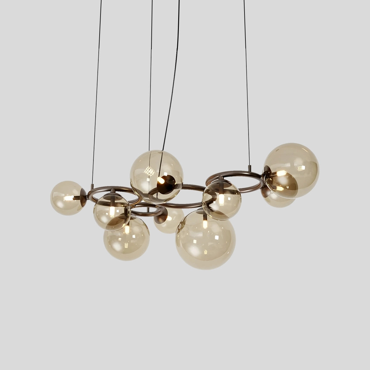 Antizer Luxurious Single-Tone Glass Spheres Chandelier