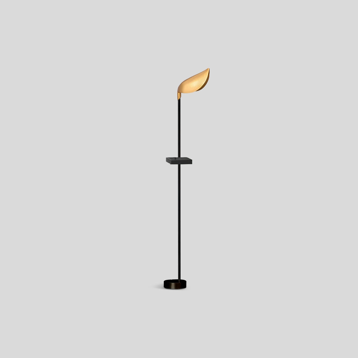 Antizer Modern Outdoor Waterproof Lawn Floor Lamp Black Pole Solar
