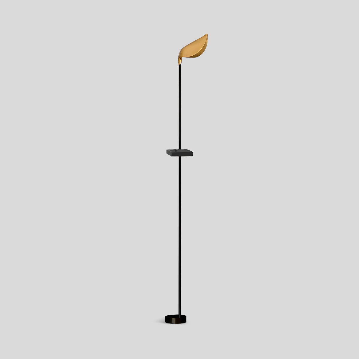 Antizer Modern Outdoor Waterproof Lawn Floor Lamp Black Pole H 35.4" Solar