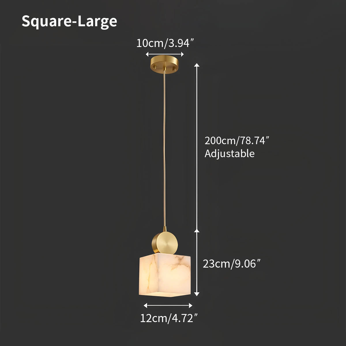 Antizer All Copper Geometric Spanish Alabaster Pendant Light