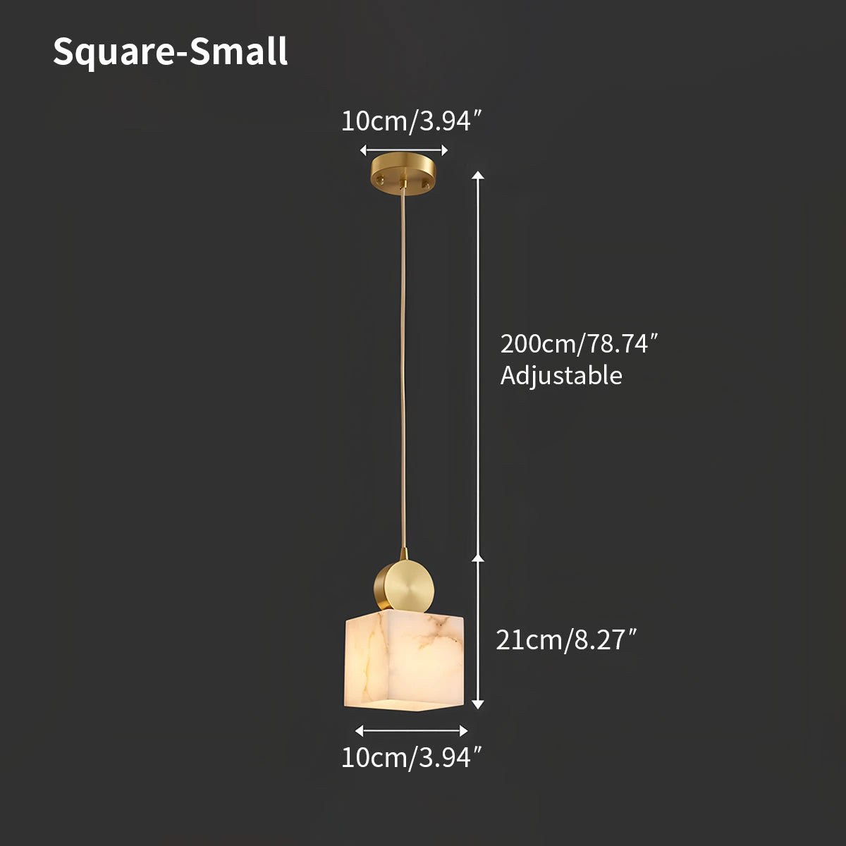 Antizer All Copper Geometric Spanish Alabaster Pendant Light