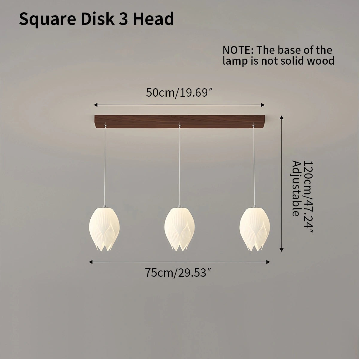 Antizer Cream Tulip Long Pendant Chandelier for Staircase