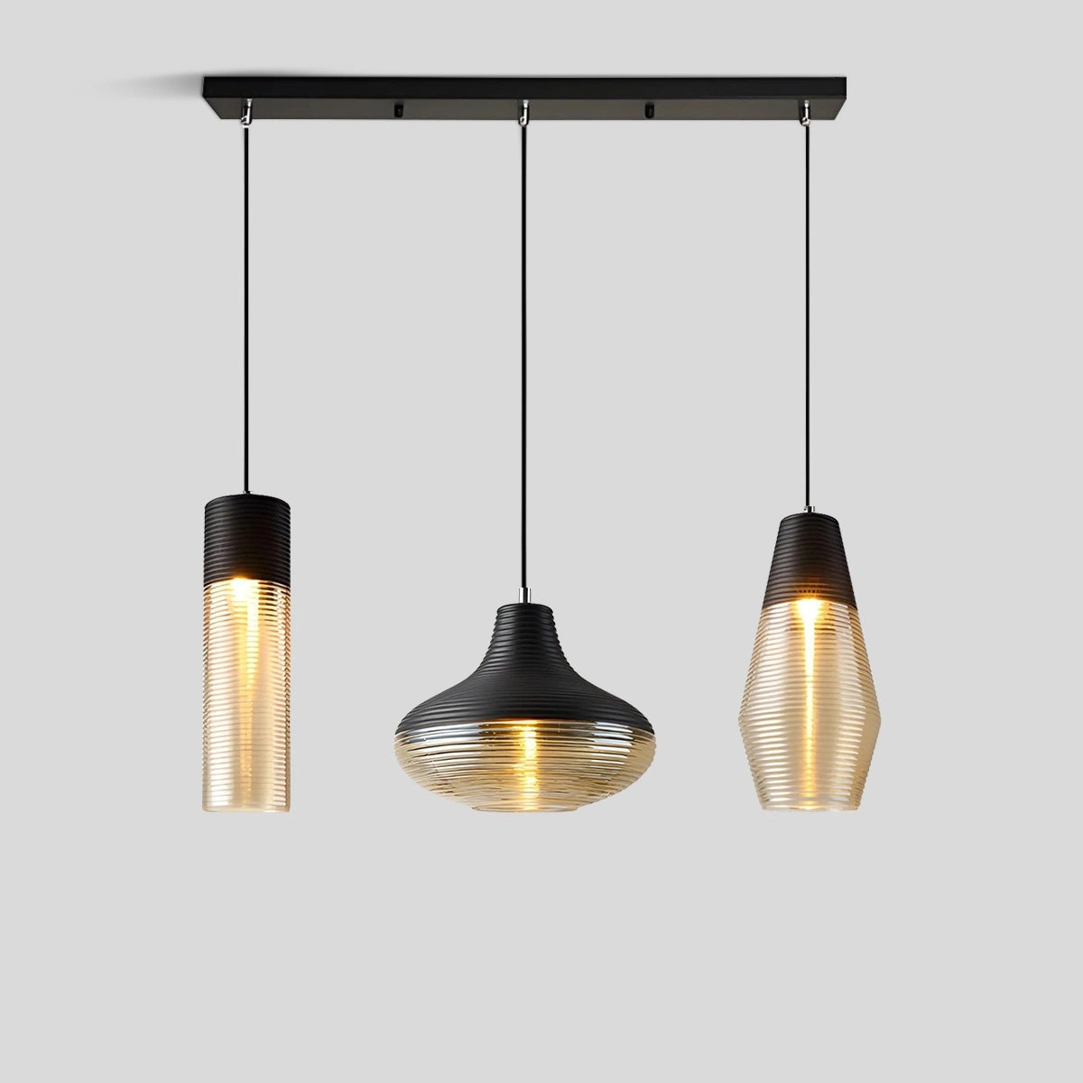 Antizer Industrial Style Glass Pendant Light for Kitchen