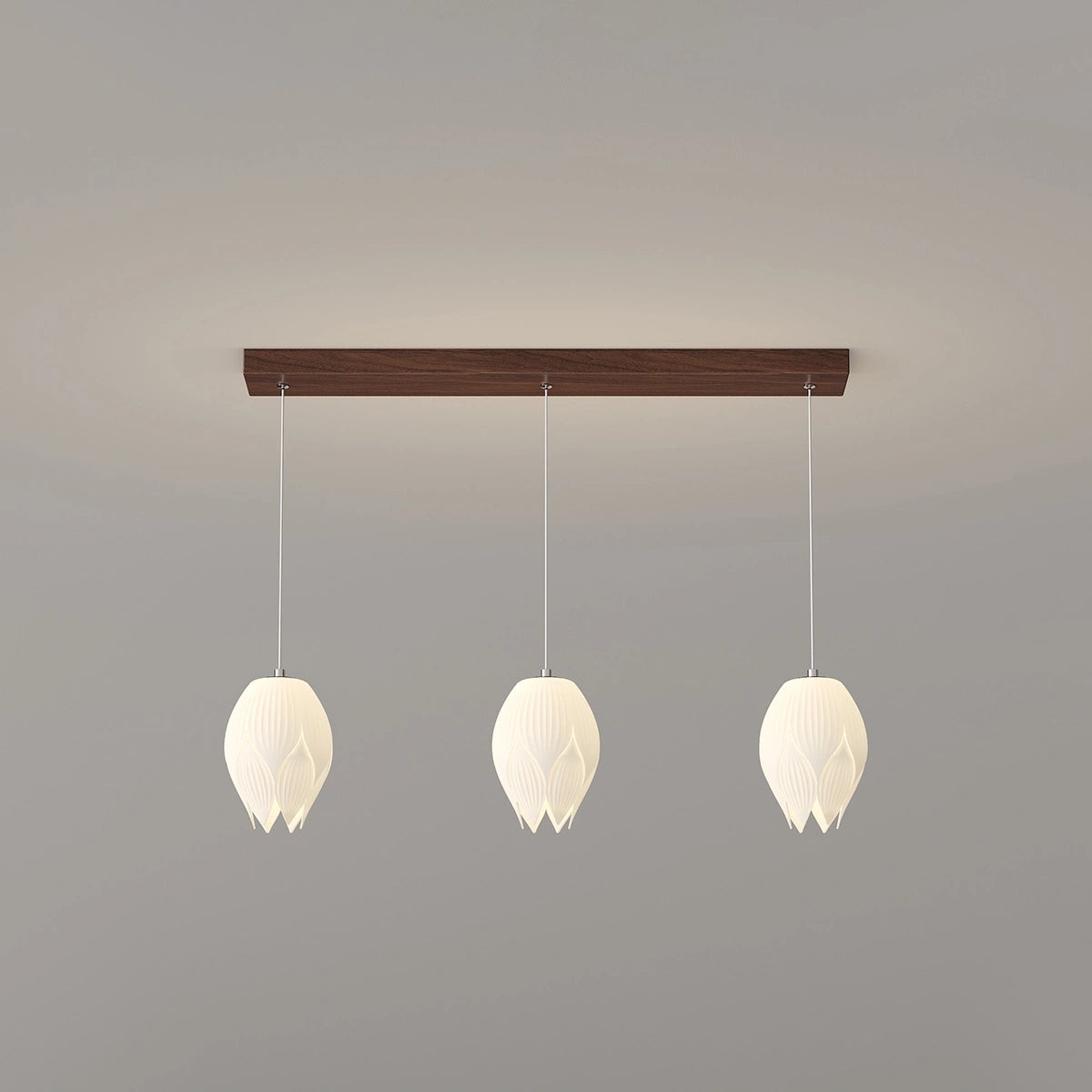 Antizer Cream Tulip Long Pendant Chandelier for Staircase