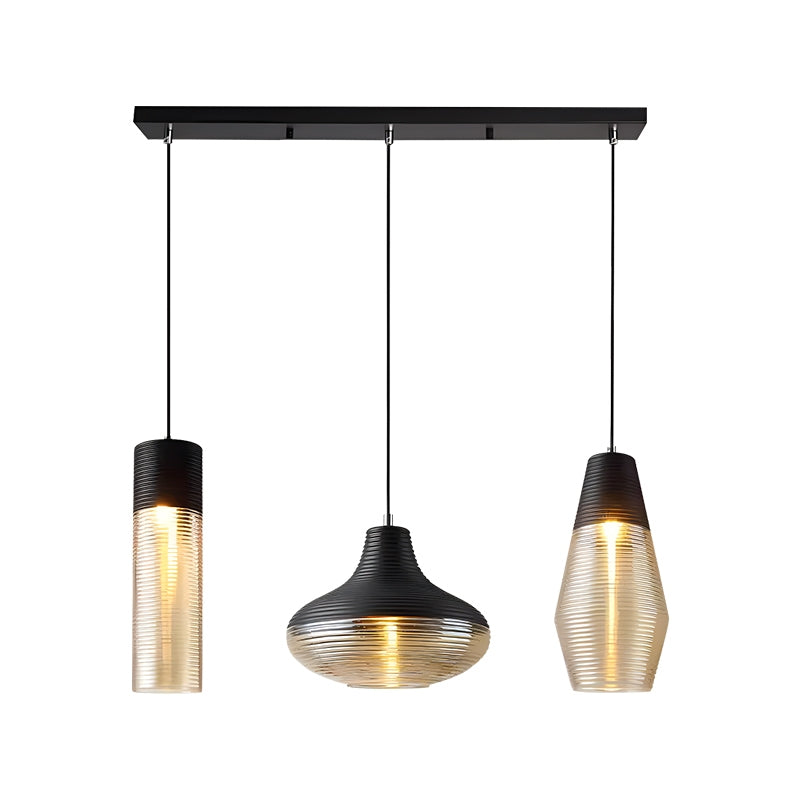 Industrial Style Glass Pendant Light