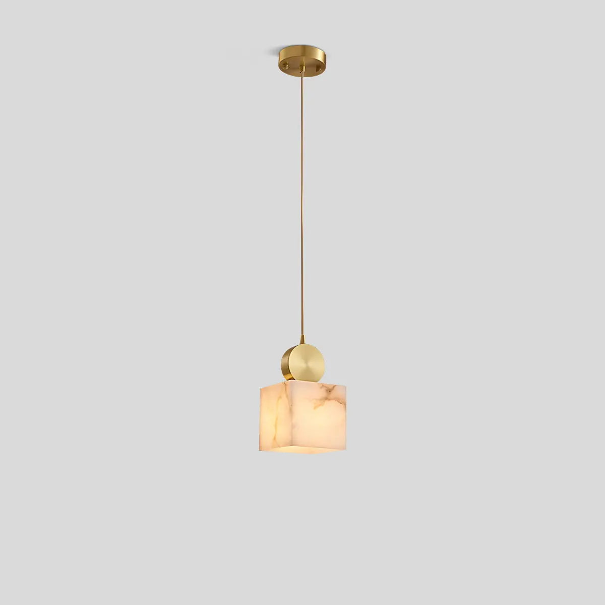 Antizer All Copper Geometric Spanish Alabaster Pendant Light