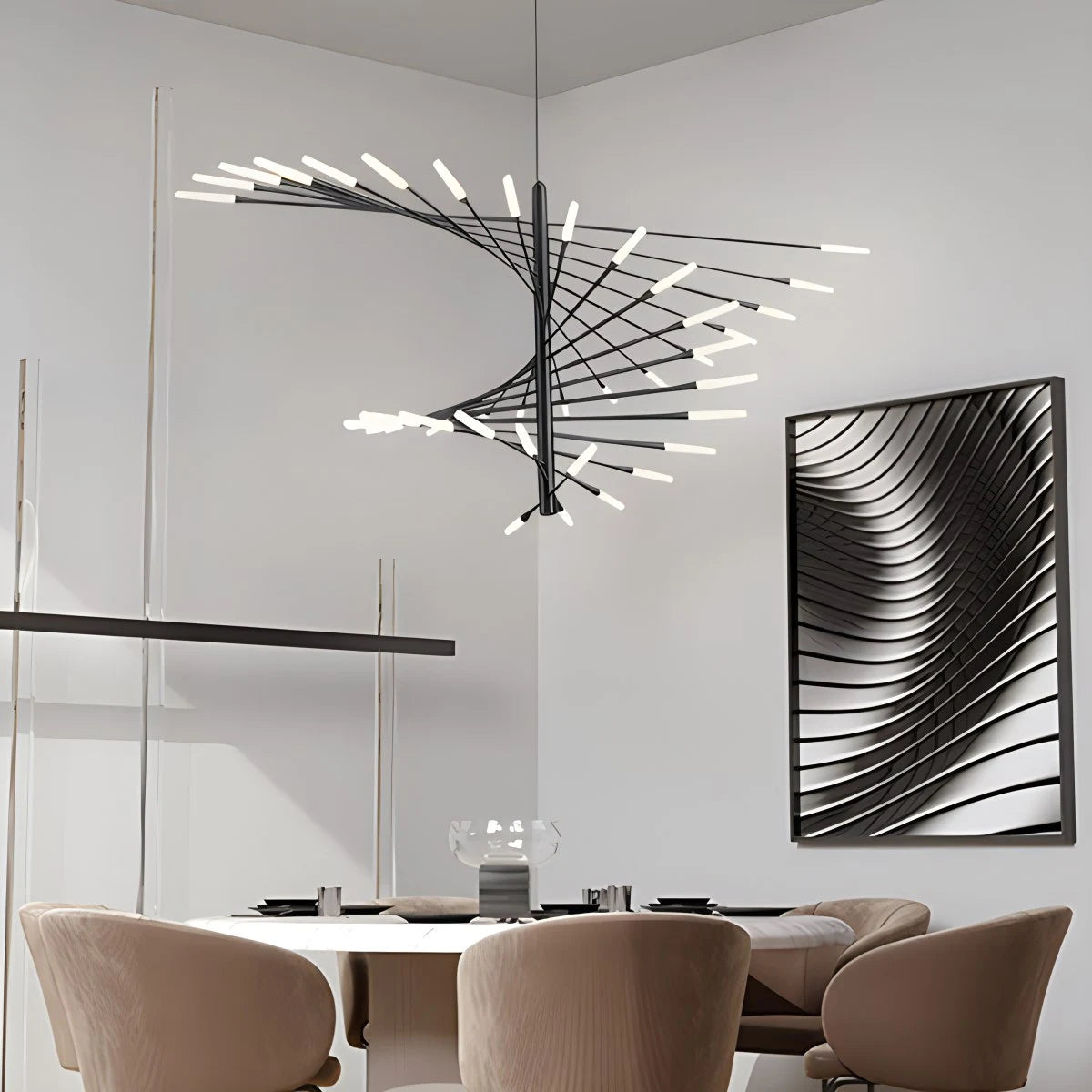 Strip Spiral Chandelier