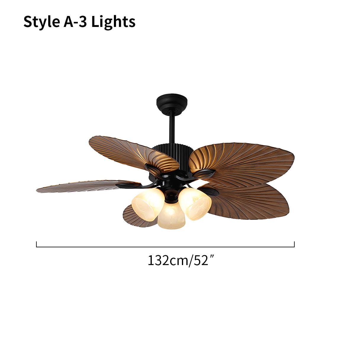 Antizer Tropical Palm Leaves Ceiling Fan with Light