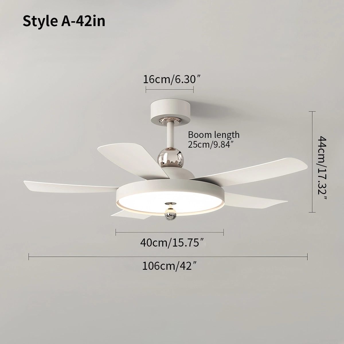 Antizer Silent Ceiling Fan with Light & Remote Control