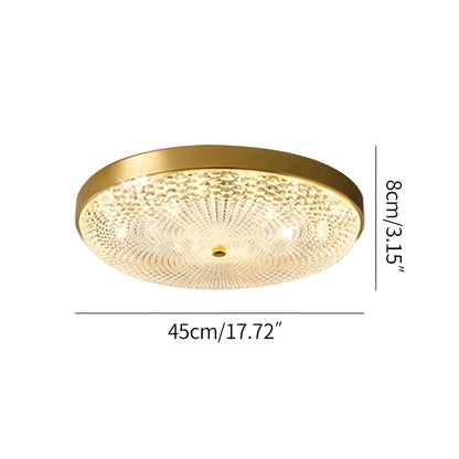 Antizer Crystal Glass Ceiling Light Ultrathin Circular