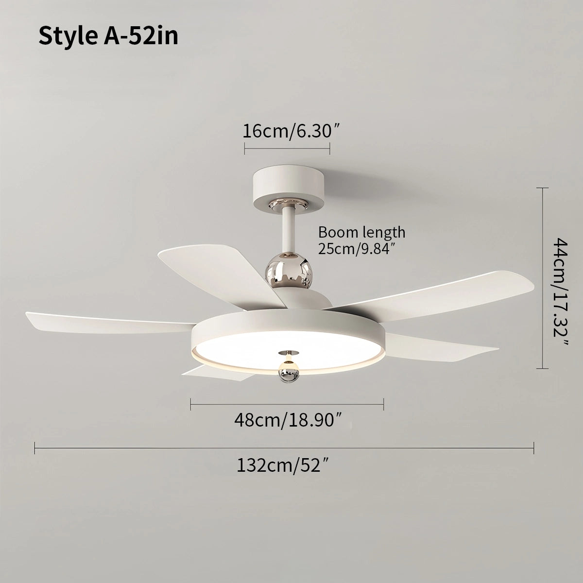 Antizer Silent Ceiling Fan with Light & Remote Control