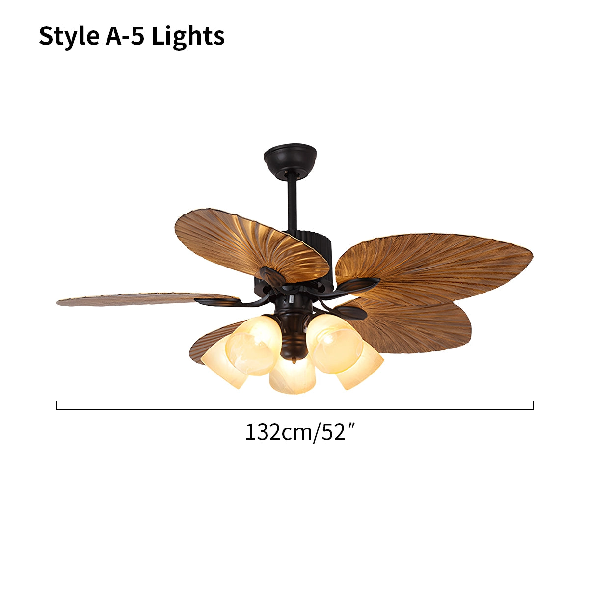Antizer Tropical Palm Leaves Ceiling Fan with Light