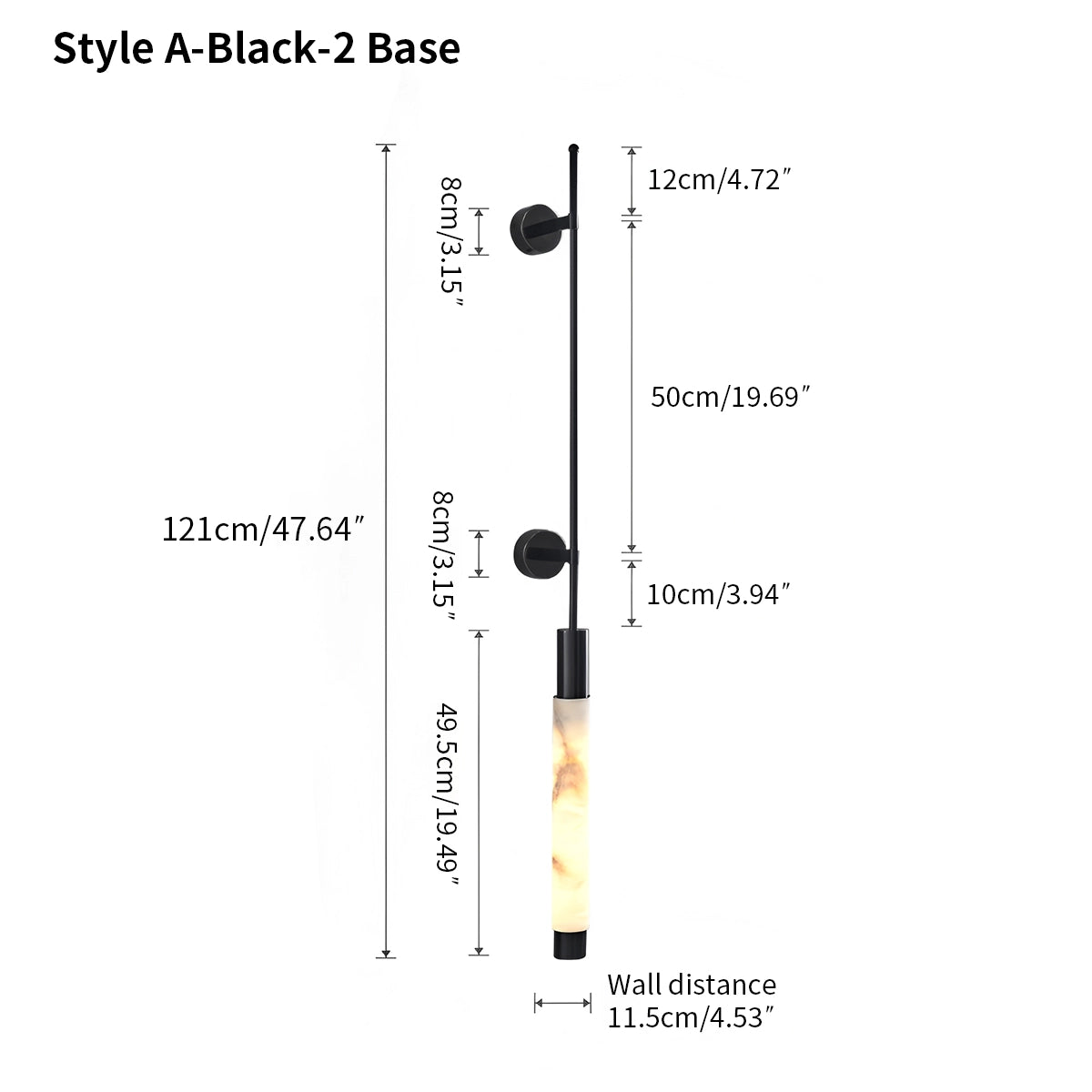 Antizer Modern Spanish Marble Long Strip Wall Lamp
