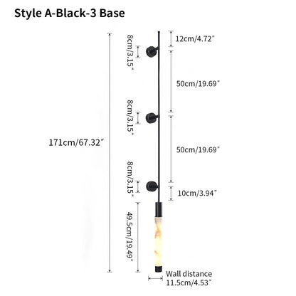Antizer Modern Spanish Marble Long Strip Wall Lamp
