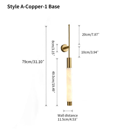 Antizer Modern Spanish Marble Long Strip Wall Lamp