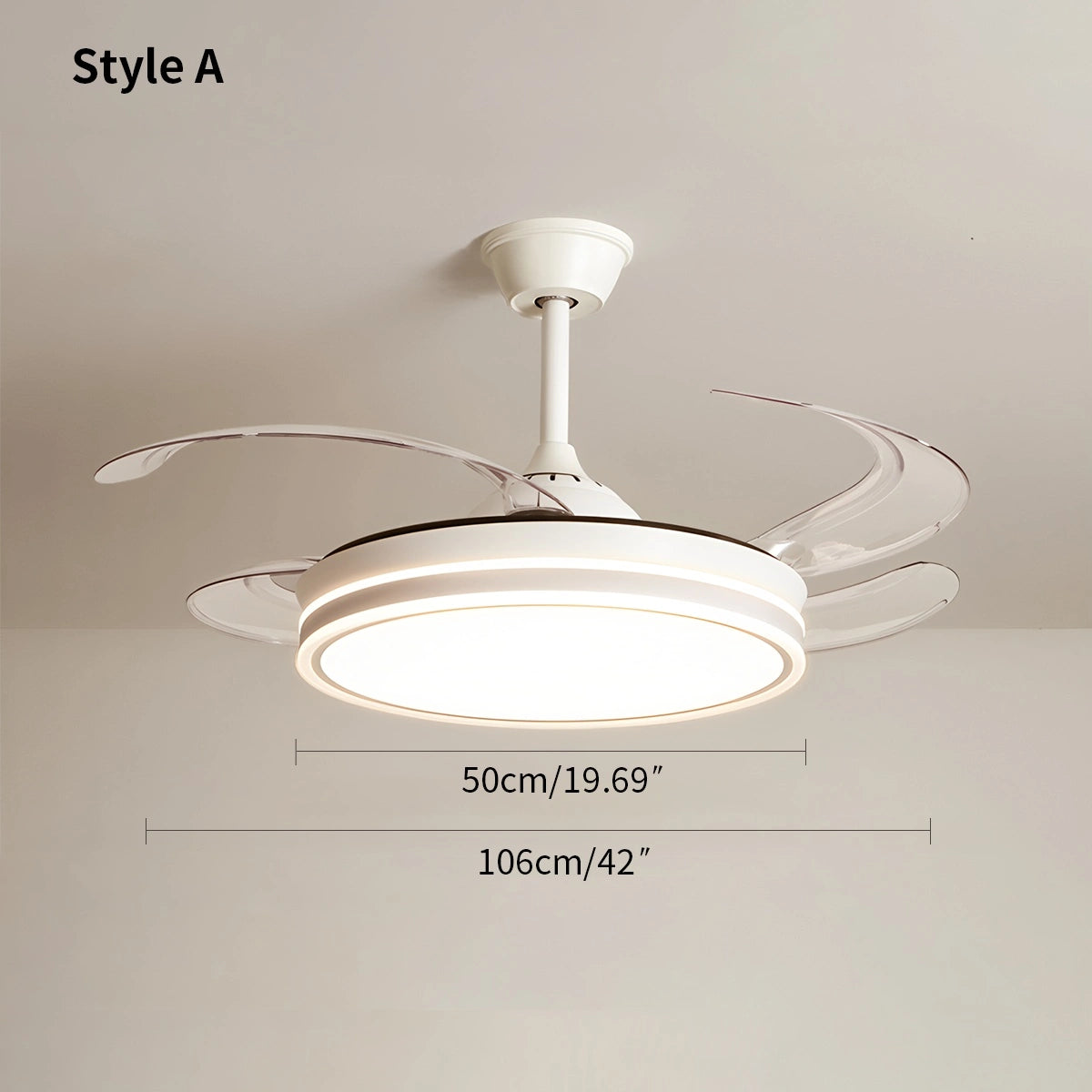 Antizer Modern Ceiling Fan with LED Light & Remote Control