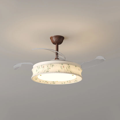 Antizer French Fabric Invisible Ceiling Fan Light