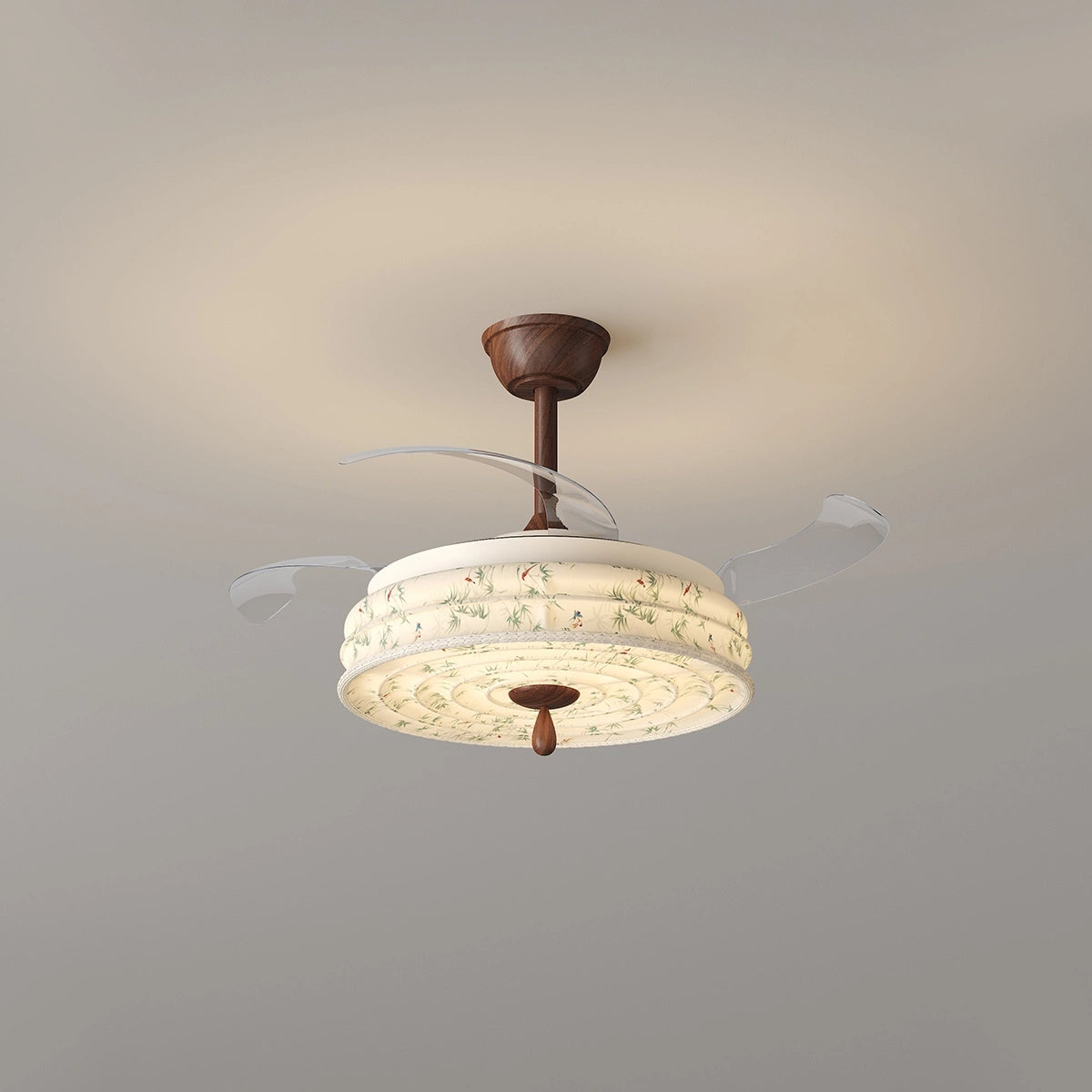 Antizer Fabric Silent Invisible Ceiling Fan Light