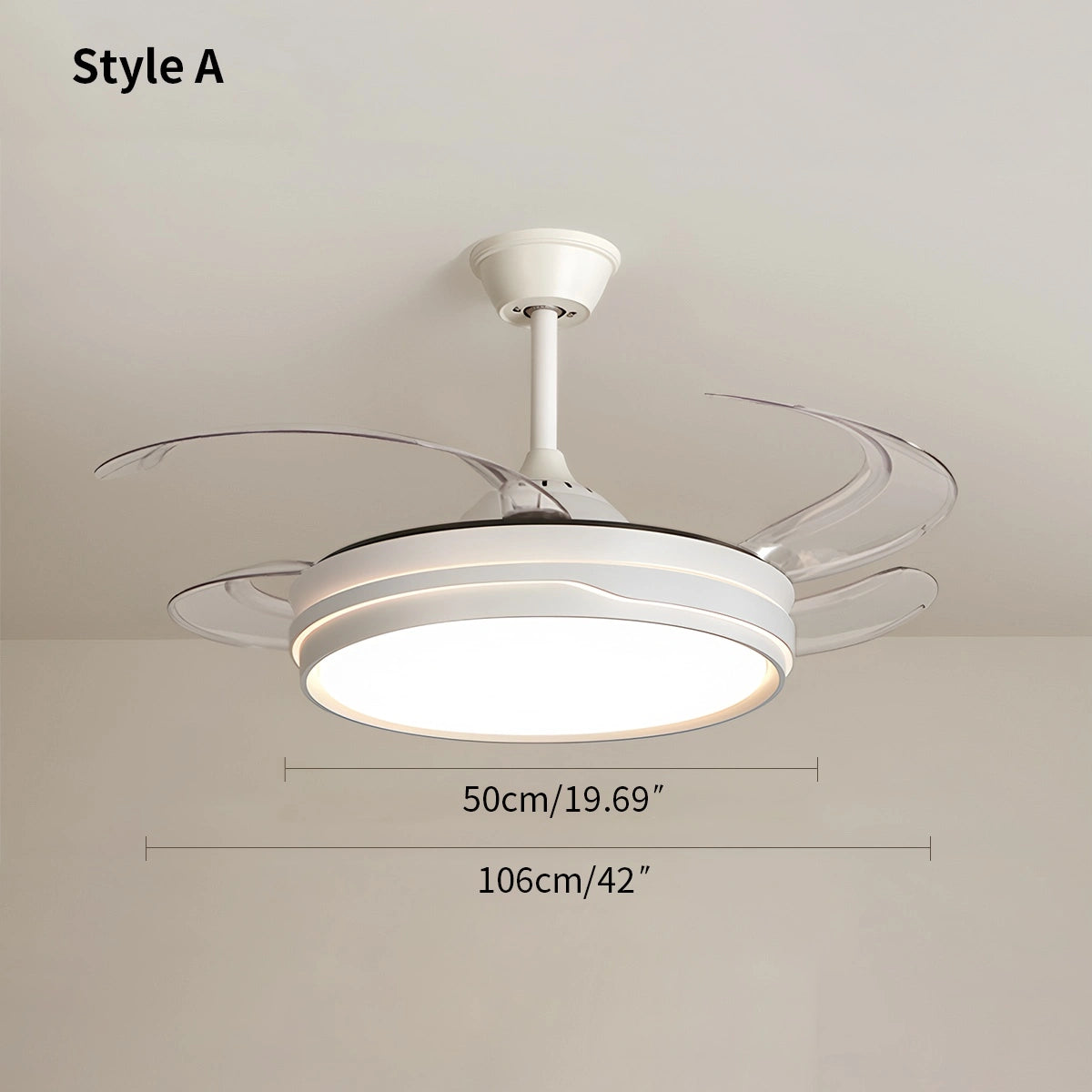Antizer LED Ceiling Fan Light with Remote Control