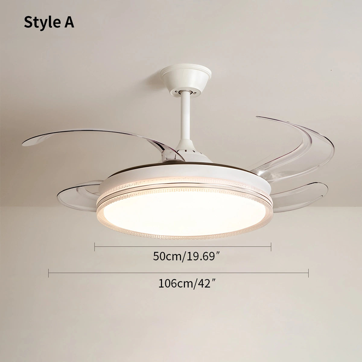 Antizer Modern LED Ceiling Fan Lights with Remote Control