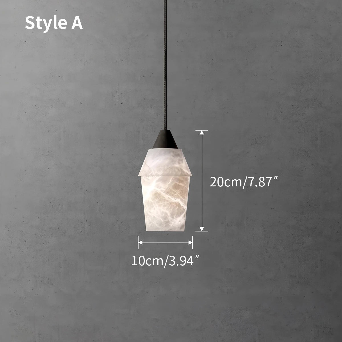 Antizer Natural Spanish Alabaster Pendant Light for Kitchen Island