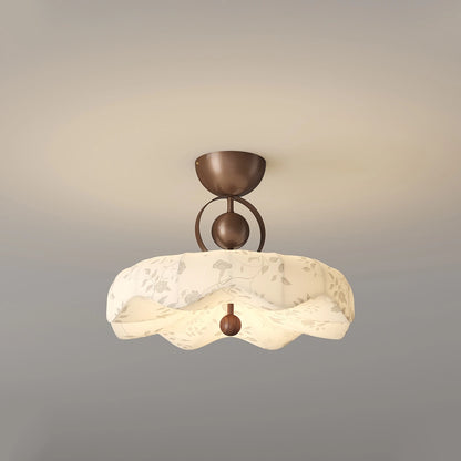 Antizer Flower Fabric Cover Ceiling Lamp for Bedroom
