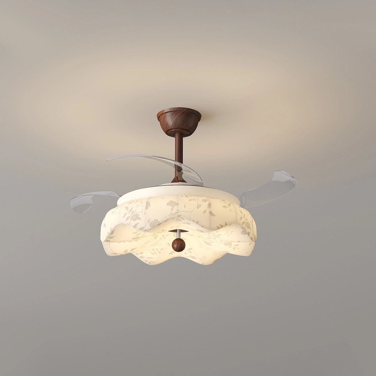 Antizer Fabric Retractable Ceiling Fan with LED Light