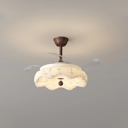 Antizer Fabric Retractable Ceiling Fan with LED Light