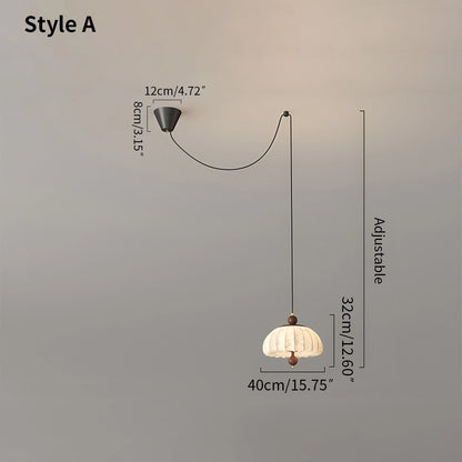 Antizer Displaceable Fabric Pendant Lamp for Dining Room