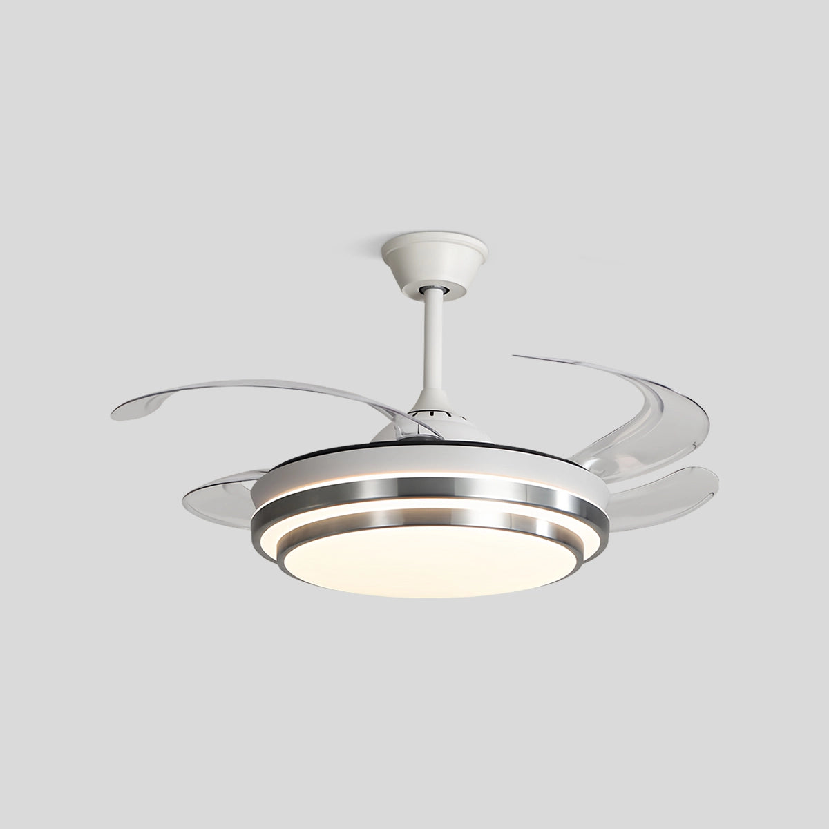 Antizer Modern White Ceiling Fan with Light