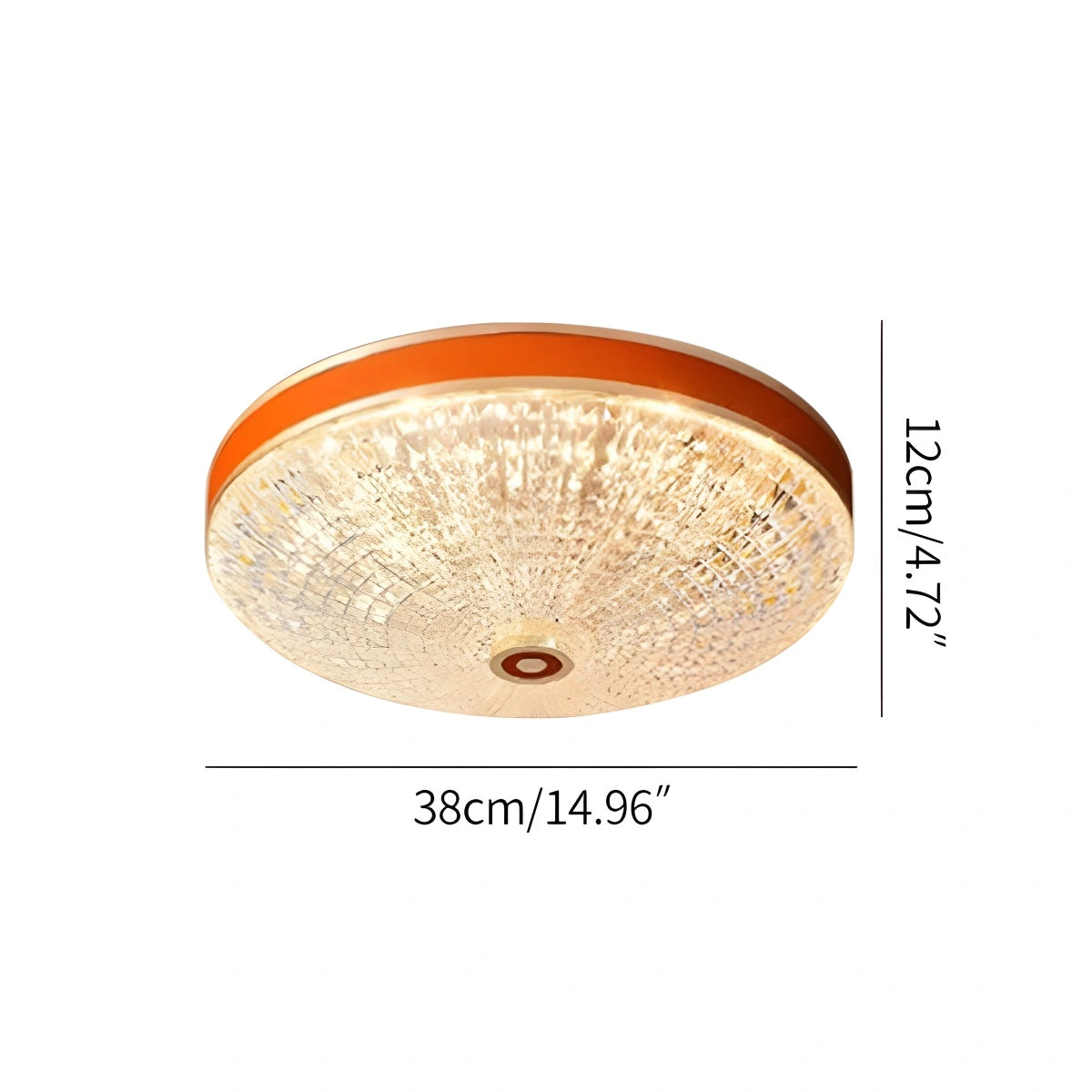 Antizer Ultrathin Circular Crystal Glass Ceiling Light