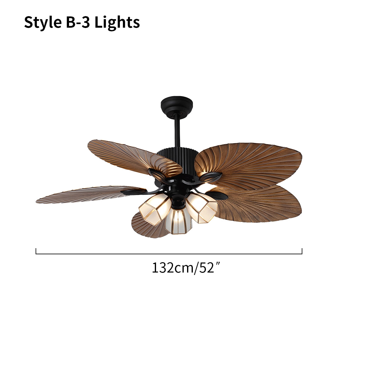 Antizer Tropical Palm Leaves Ceiling Fan with Light