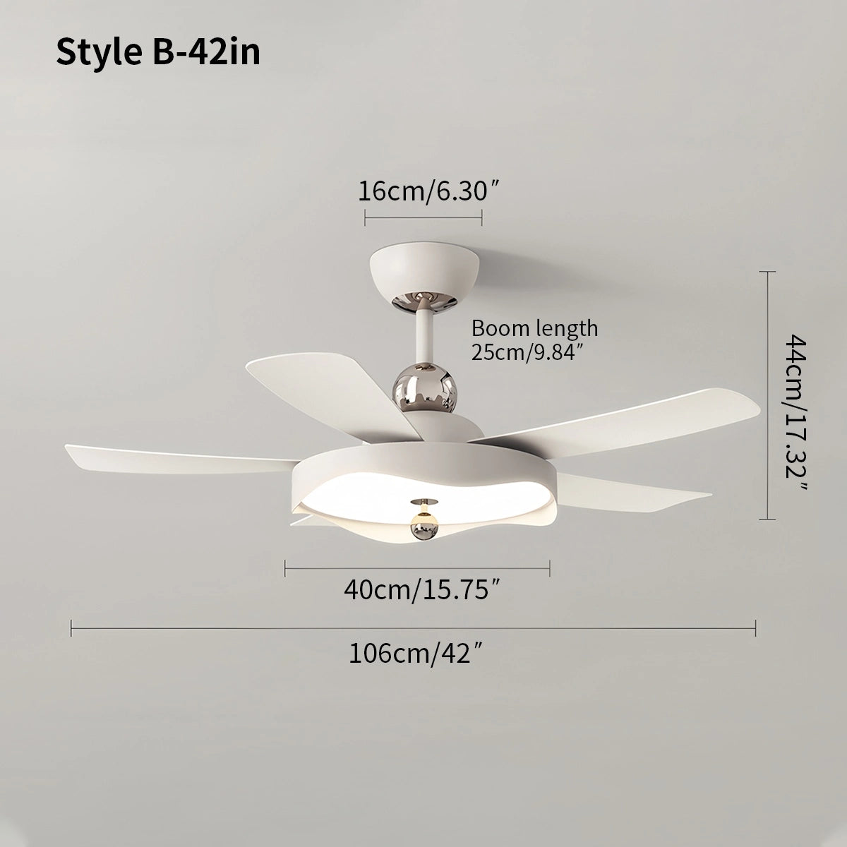 Antizer Silent Ceiling Fan with Light & Remote Control