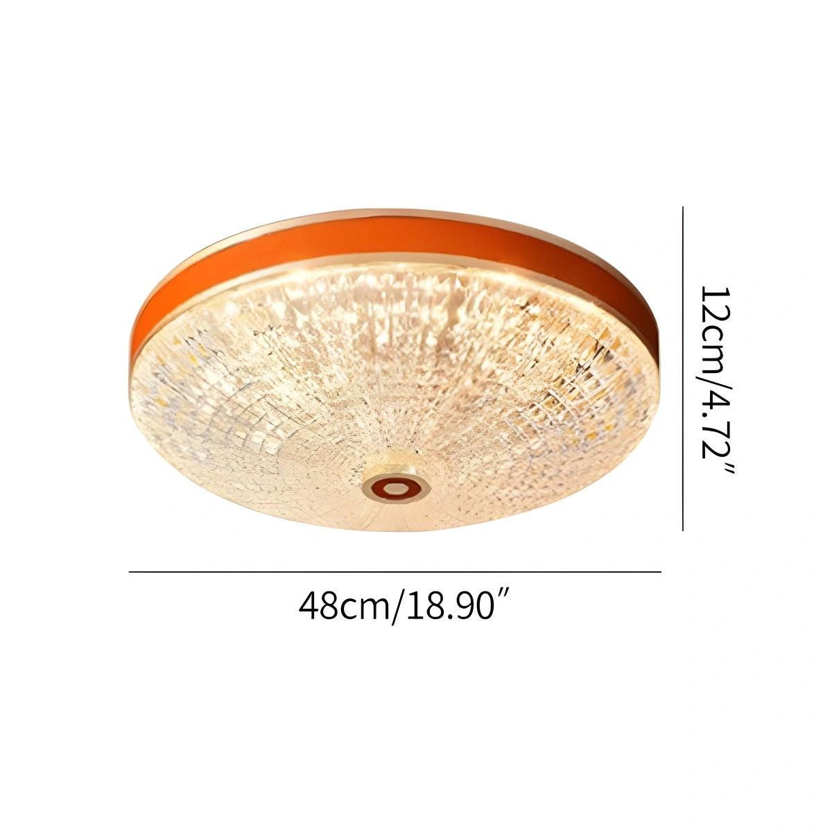 Antizer Ultrathin Circular Crystal Glass Ceiling Light
